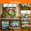 Floral Pattern Pvc Static Cling Window Film With Removable Design For Living Room Decor