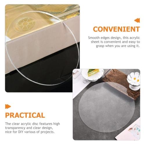 Operitacx Round Acrylic Plate, Acrylic Circle, Round Sheet, Round Clear Acrylic Disc, Keychain, Acrylic Circle, Round, Clear Glass Cutting Board, Clea