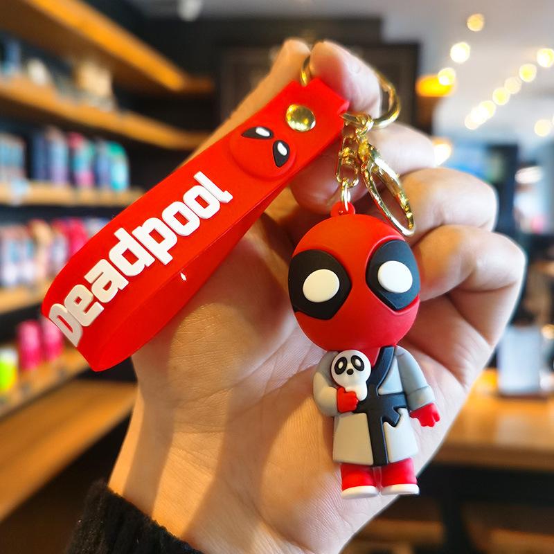 

Deadpool Keychain Wolverine Cute New Product Claw Machine Cartoon Three-dimensional Figurine Gift Foreign Trade Anime Cartoon