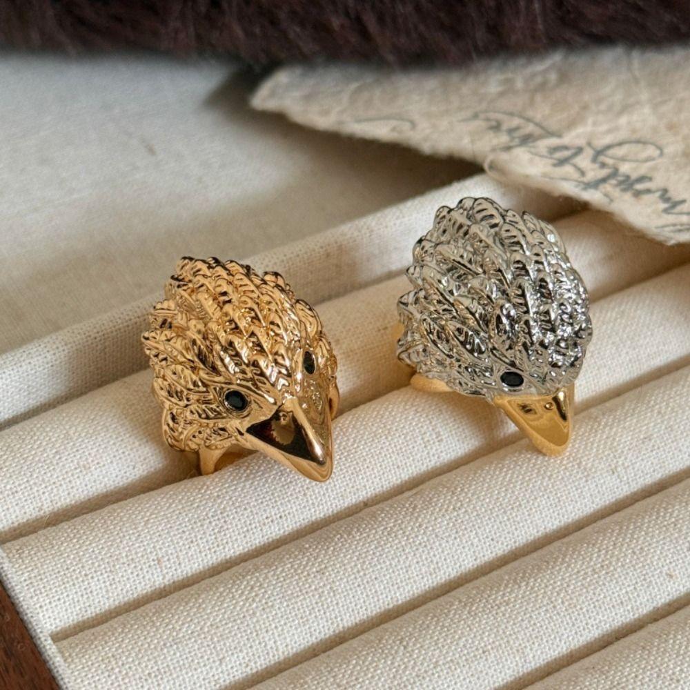 Geometric Eagle Shape Ring Cool Chunky Ring Personality Exaggerated Ring  Couple