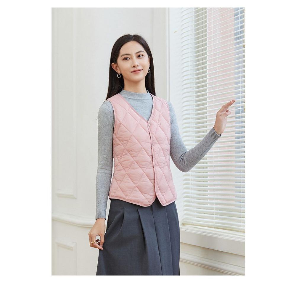 Autumn/Winter Down-Filled Cotton Waistcoat Liner Women's Lightweight Warm Inner Vest Form-Fitting Slimming Underwear Waistcoat