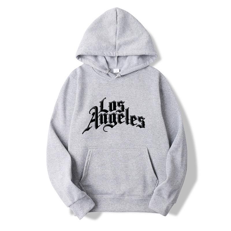 Cross Los Angeles Print Sweatshirts - European Size, Men’s Loose Fit