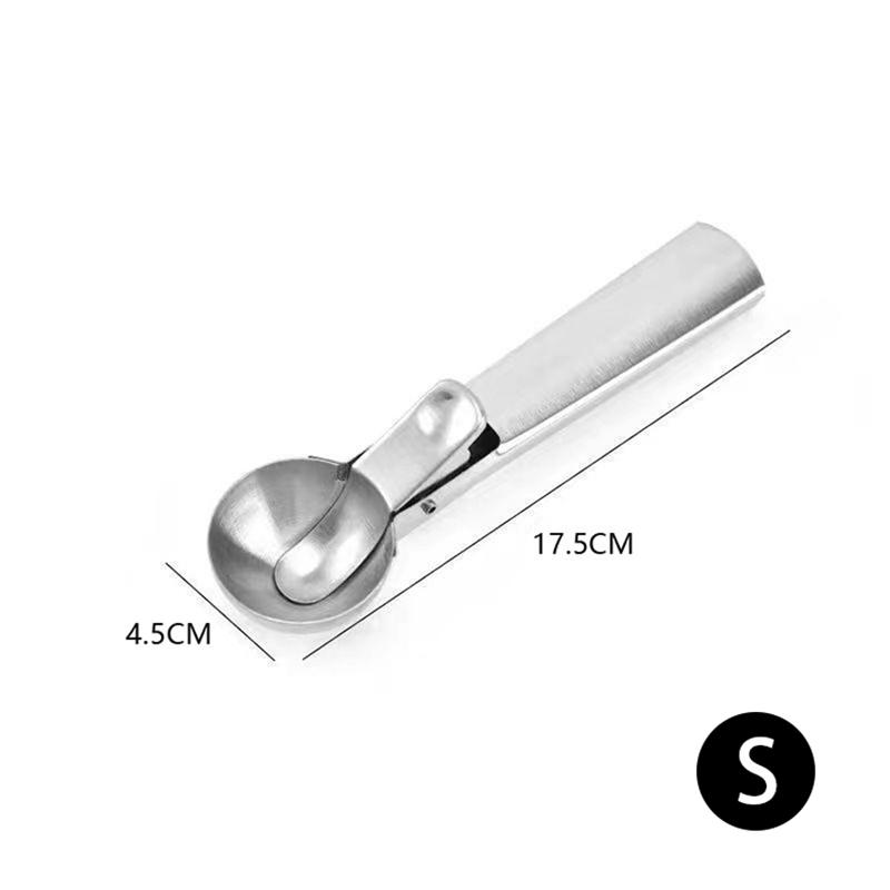 Multifunctional Ice Cream Spoons Stainless Steel Dual-Purpose Scoop Fruit Spoon for Ice Cream Watermelon Spoon Ball Scoop BJL001