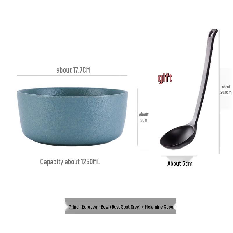 Abay Japanese Style 7-inch Ceramic Noodle Bowl