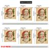 2pcs,2D Plane Printing Curtains Vibrant Santa Claus Head Polyester Easy Install (without Rod) All Seasons Ldeal for Living Room