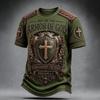 Men's Printed Neck Short Sleeve T-Shirt
