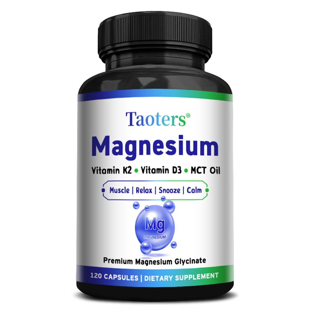 Magnesiumpräparat 210 mg - Vitamin D3 + K2 - 120 Kapseln