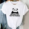 ZX TEE Cute cartoon koala print ladies T-shirt Panda Girl Animal Clothes Panda Cartoon Stylish Tshirt Top Animal Lovers shirt gift