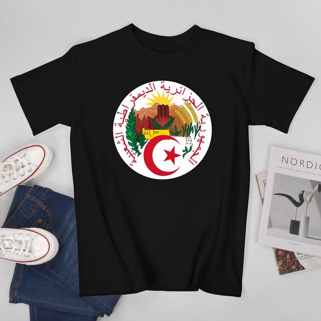 More Design Algeria Flag Algerian Unisex Tshirt Tees Tshirt Oneck T Shirts Unisex Boys Clothing 100 Cotton