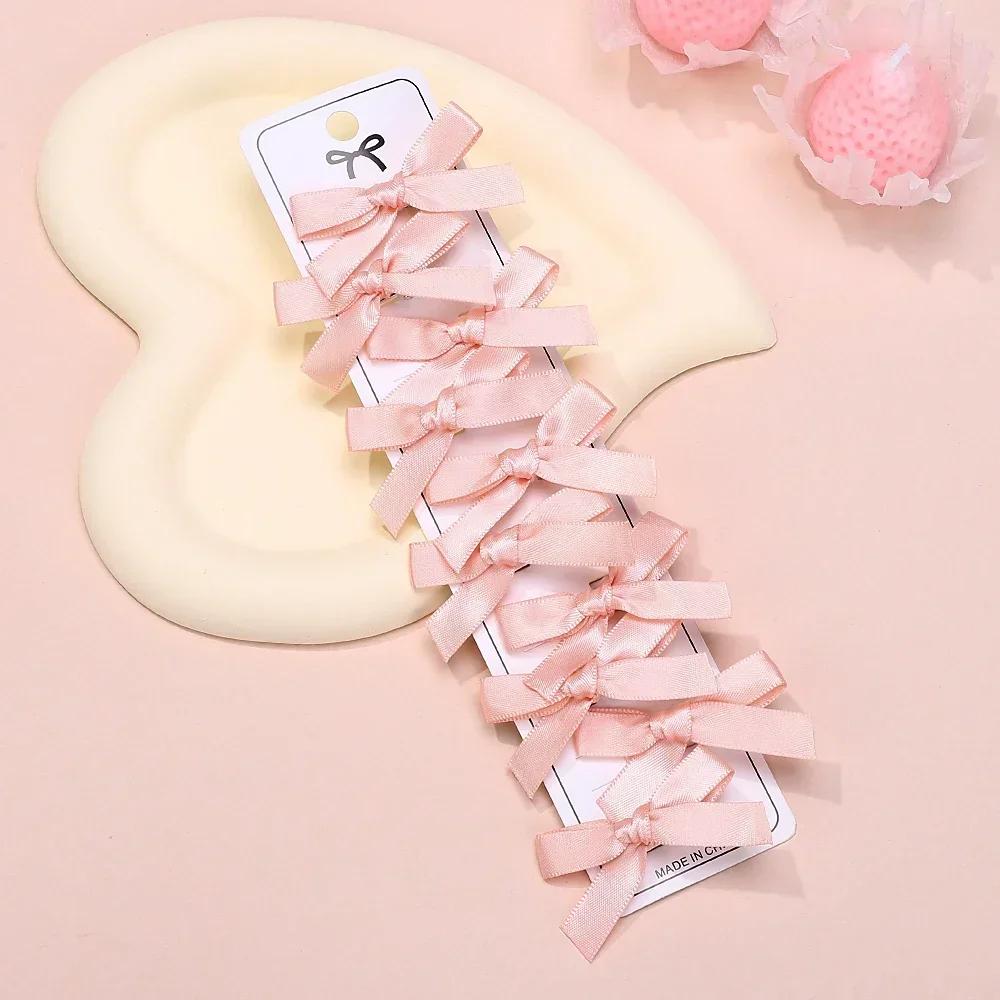 10Pcs/set Sweet Ribbon Mini Bowknot Hair Clips for Women Girls Lovely Ballet Hairpin Barrettes Headwear Kids Hair Accessories