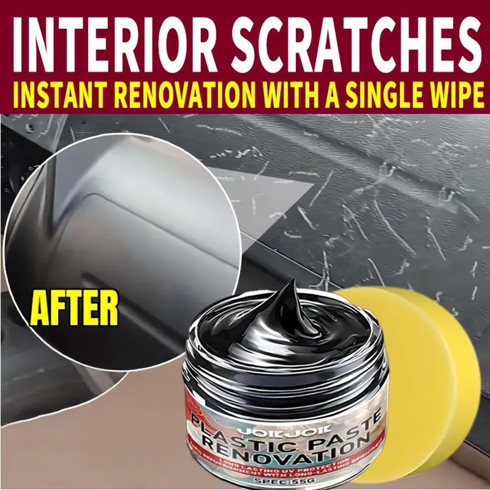 Car Plastic Renewal & Tire Shine Wax - Scratch Repair, Anti-Oxidation & Gloss Restorer for Cars, Motorcycles & Bicycles | Interi