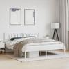 VidaXL Metal Bed Frames with Headboard, Double Bed with Slat Base, Adult Bed with Footboard, Bedroom Furniture, 374295