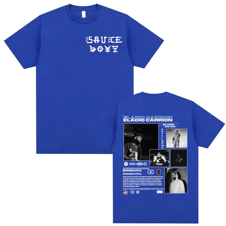 Rapper Eladio Carrion Album Cover T Shirts Men Womens Clothing Hip Hop Style Vintage T Shirt Casual Cotton High Quality Tshirt