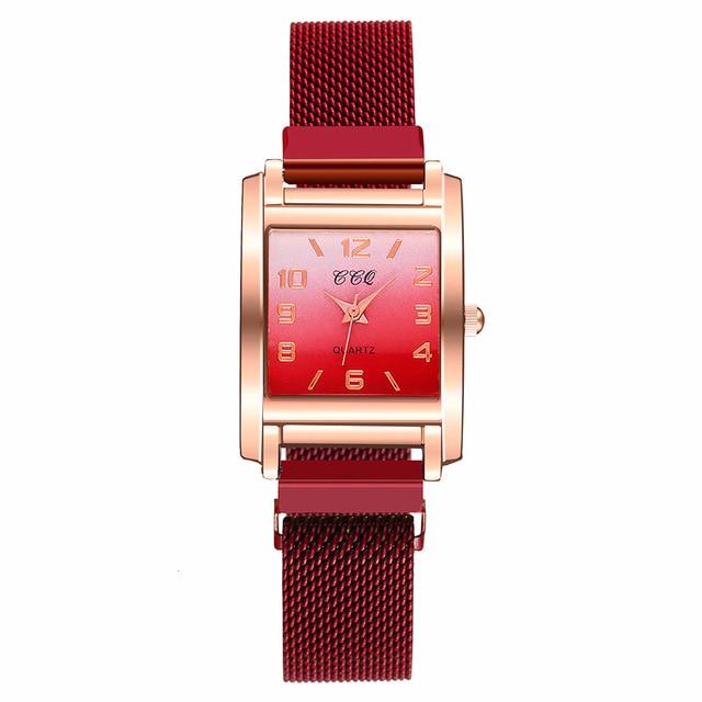 Buy Women Magnet Buckle Gradient Color Arabic Numbers Watch Luxury