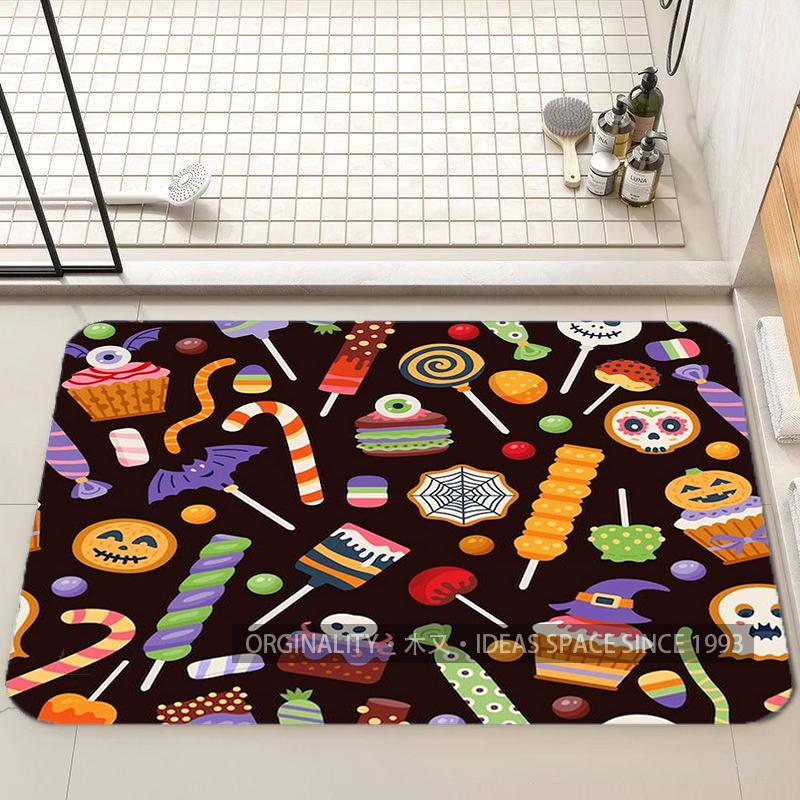 Halloween Gnome Pumpkin Mat Living Room Decoration Home Sofa Non-Slip Carpet Study Bedroom Tatami Children'S Soft Floor Mat