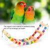 Wood Pet Parrot Suspension Bridge Climbing Toy Bending Freely Playing Supply6x30cm