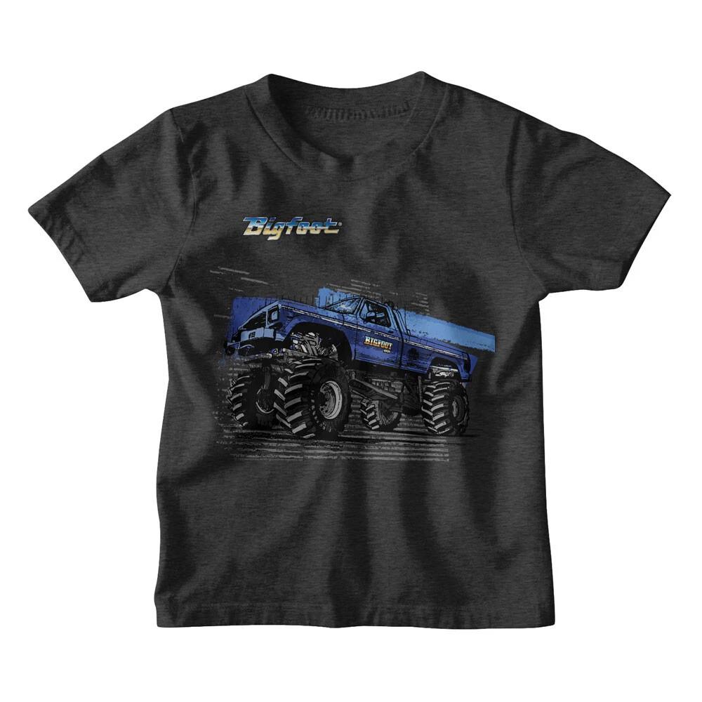 Bigfoot Original Blue Monster Truck Zoom Stripes Youth T Shirt 3XL