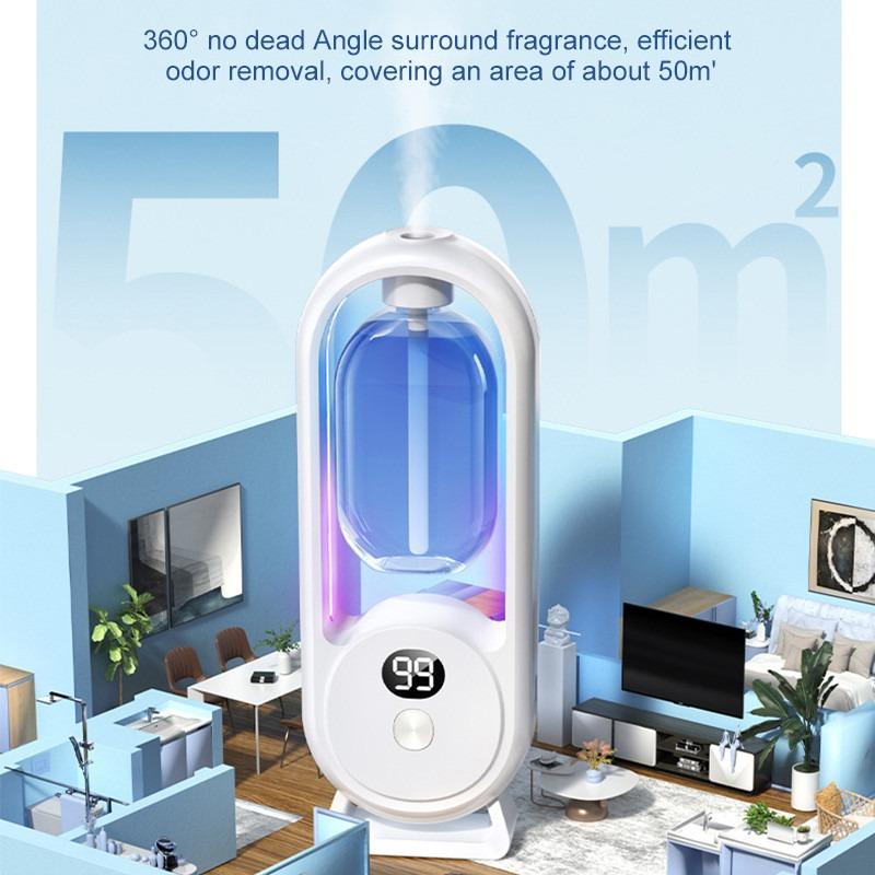 Fragrance Machine Rechargeable Digital Display Automatic Air Aroma Diffuser Essential Oil Humidifier
