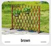Zatahovací venkovní plot pro domácí mazlíčky a zahradu z masivního dřeva s antikorozním ochranným zábradlím a stojanem na květiny