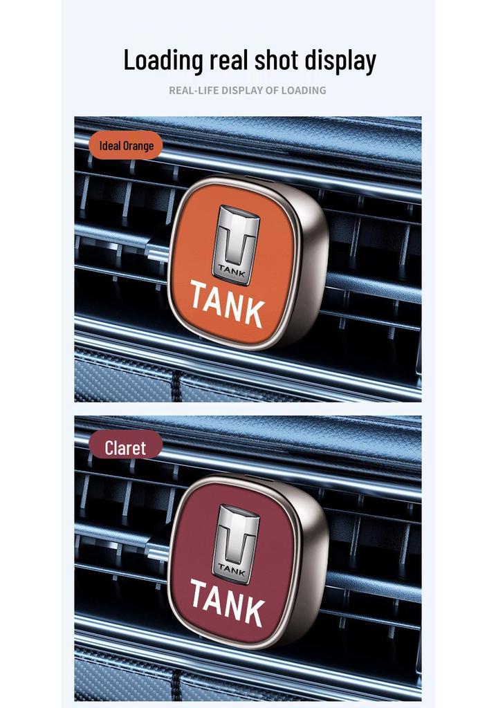 Tank 300/500 Car Air Vent Freshener: Men's Long-Lasting Light Fragrance for Interior Use.
