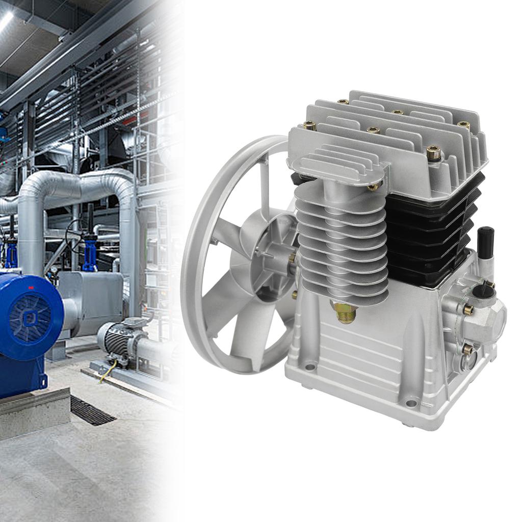 2055-2HP Aluminum Air Compressor Head,Silver Air Compressor Pump Head Mounting On Air Compressor for Automotive Industry