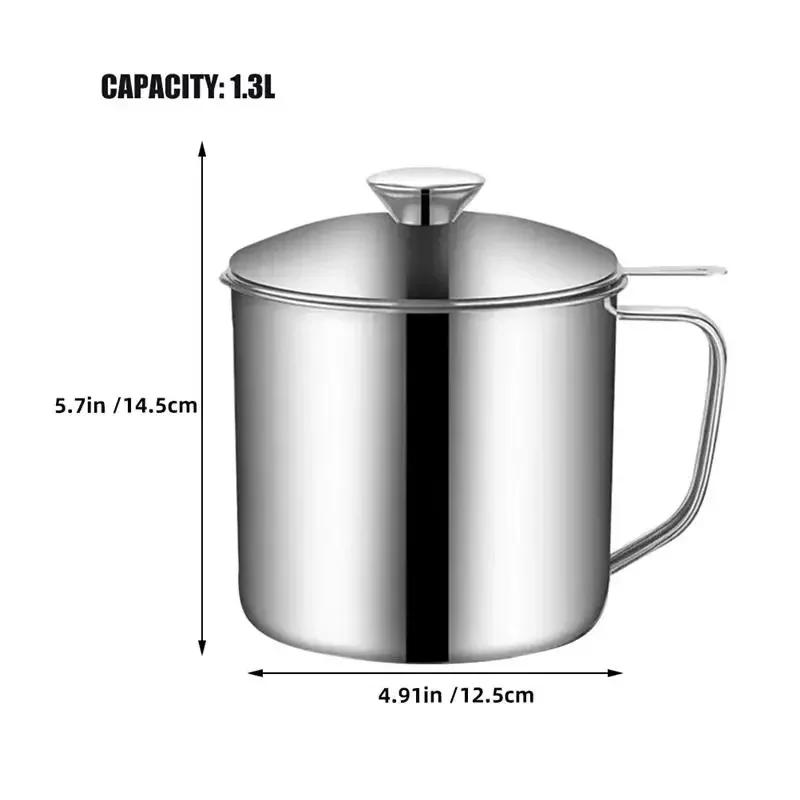 Strainer Soup Mesh Tank Capacity Strainer Gadget Gravy Large Steel Stainless Separator Fine Kitchen Oil Grease