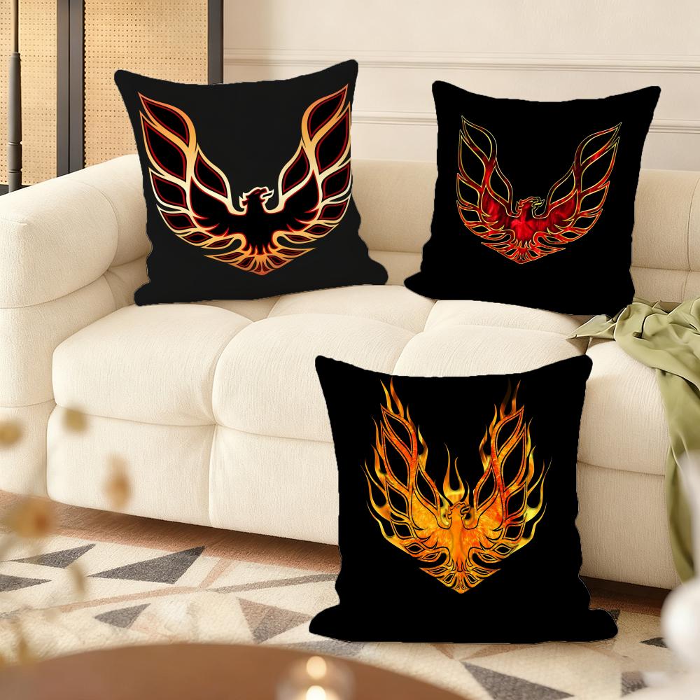 Golden P-Pontiac Cushion Cover Soft Short Plush Pillow Cover Smooth Cozy Texture Aesthetic Cushion Case Home Decor