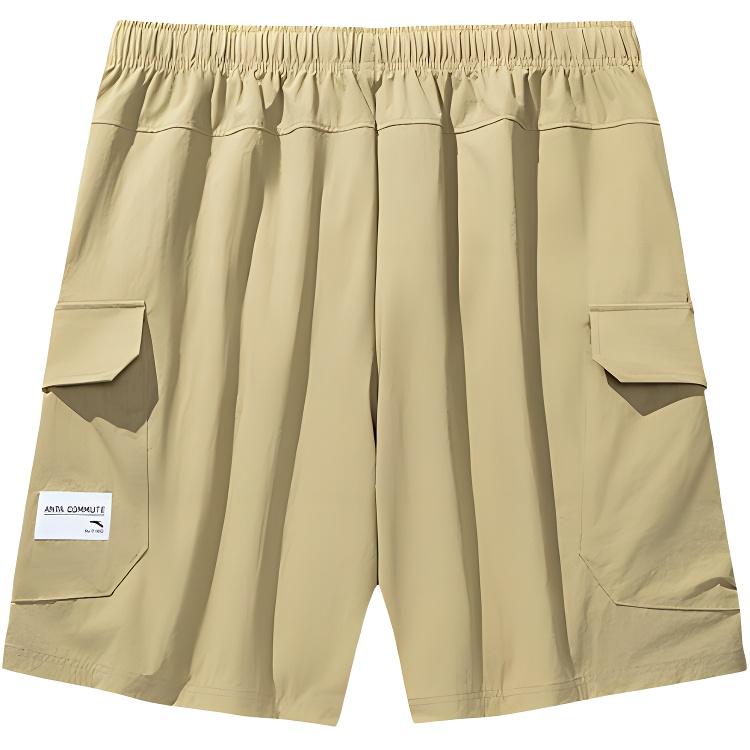 

Anta Casual Simple Solid Color Lace-Up Loose Sports Shorts Men shorts Rock-Tea-Brown 152527533-2 M