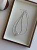 Elegant Silver Pearl Geometric Necklace - High-End Versatile Clavicle Chain for Women, New Style Glam with Fine Glitter