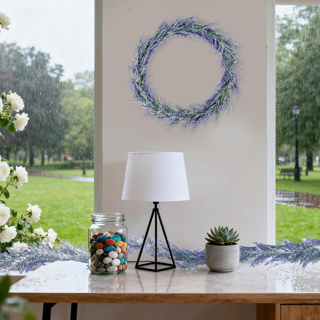 Künstliche Lavendelgirlande Flexibel Aufhängbar Künstliche Pflanze Lavendel Künstliche Blumen Girlande Für Haustür Fenster Wand Tisch
