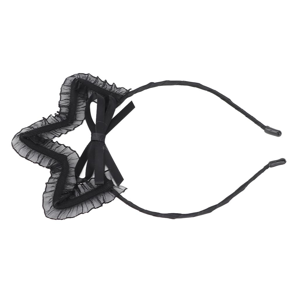 Cute Crown Lace Headband Women Hair Accessory for Halloween Christmas Cosplay Party