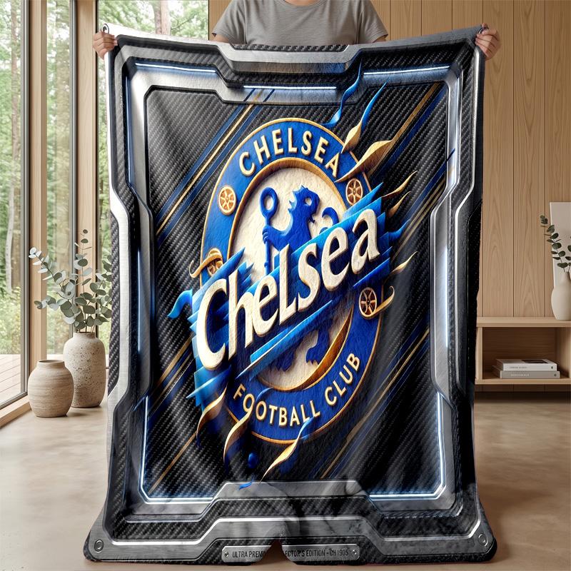 Chelsea FC Theme blanket Soft Flannel Blanket Plush Throw Blanket Cozy Sofa Bed Blanket for Home Decor