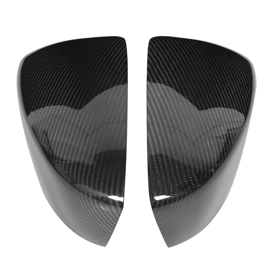 Pair Dry Carbon Fiber Rearview Mirror Cap Cover Protector Trim Fit for Mazda 3 Axela 2017‑2018