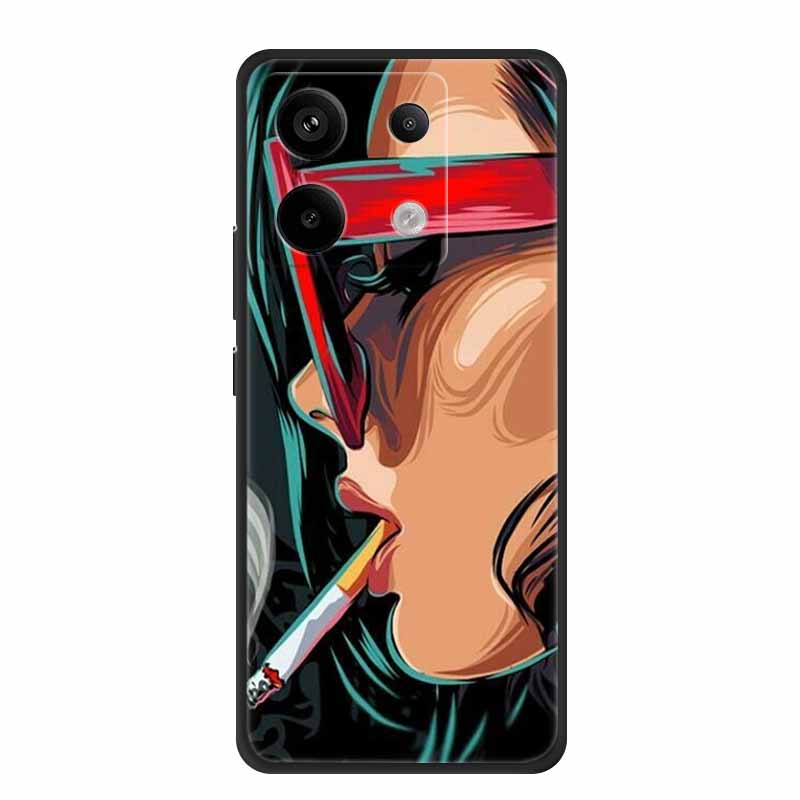 For Xiaomi Redmi Note 13 Pro 5G 4G Case Animals TPU Soft Silicone Back Cover Phone Cases for Redmi Note13 4G 5G Bumper Wolf Para