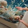 3pcs Fitted Sheet Sets 3D Printed Coral Reef Seaworld Soft Washable 100% Polyester Flat Sheet With 2 PillowcasesHome Decoration