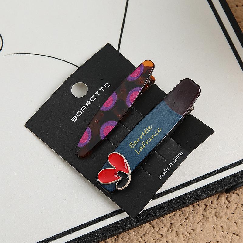 

Винтажный клетчатый геометрический набор заколок для волос корейские заколки для челки в форме сердца зажимы-уточки заколки для женщин аксессуары для волос украшения подарки