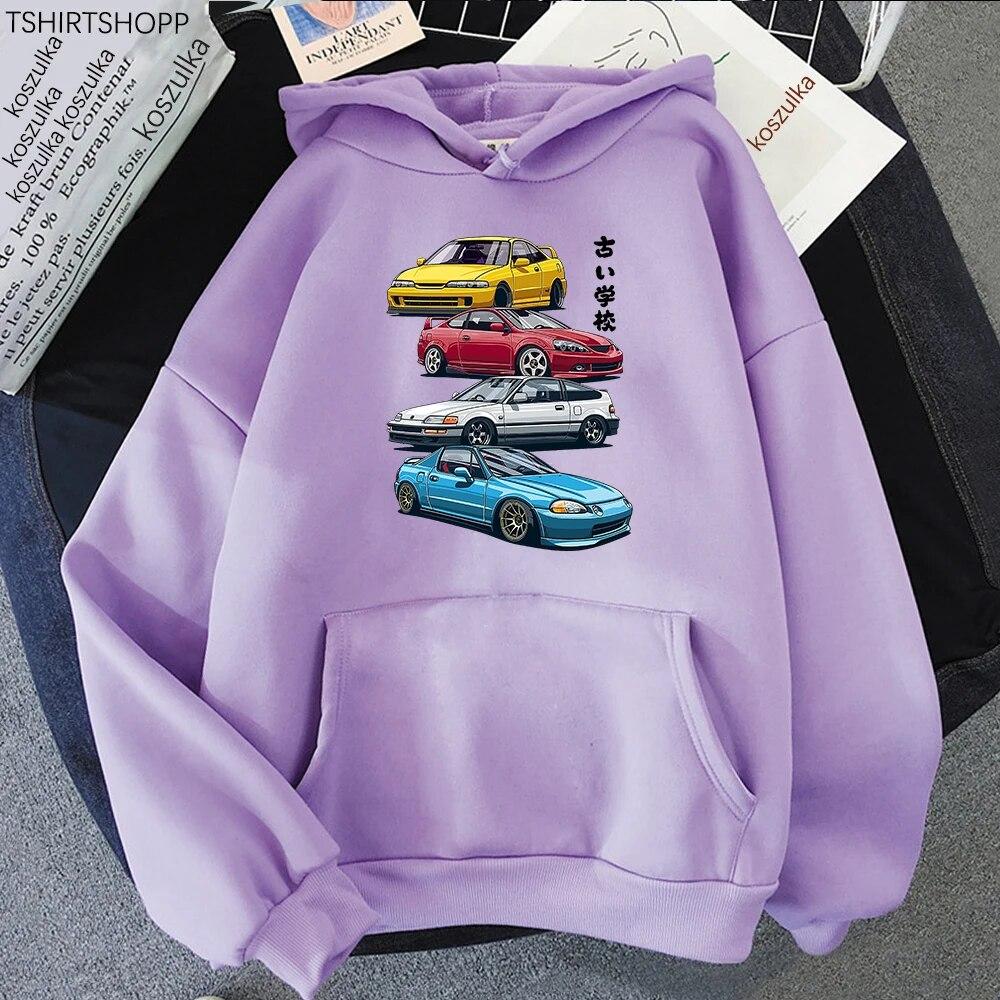 

2023 Initial D Hoodie Women/Men Aesthetic Car Mazda Nissan Skyline Hoodies Classic Unisex JDM CRX Integra Vintage Sweatshirts Ho