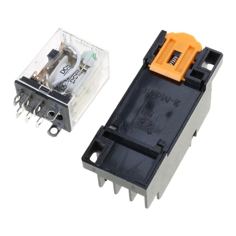 12V 10Amp Intermediate Relays with 8 Pin Socketed Base Coils Power Relays for Industrial Control and Electronic Device