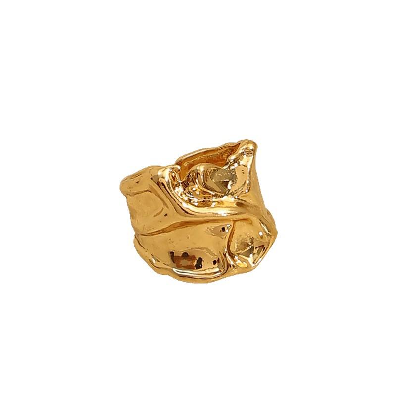 European-American Creative Irregular Lava Texture Women's Ring