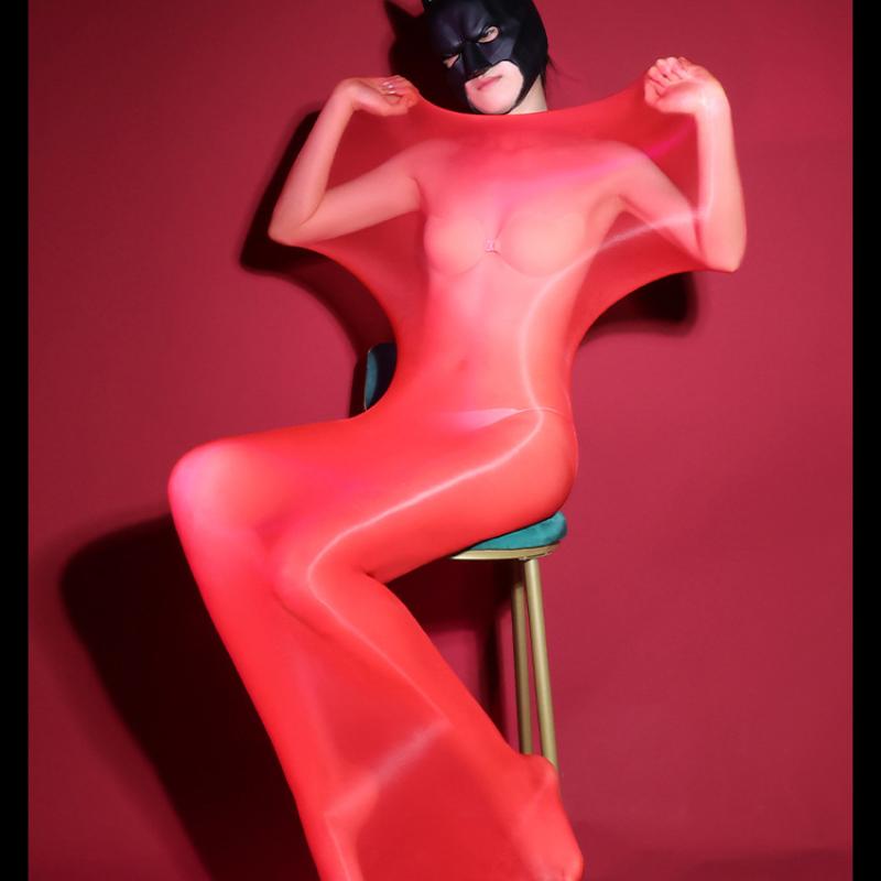 Öl glänzende Bodys ultradünne transparente Unterwäsche glänzende Bodystockings Frauen sexy Dessous