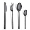 Cross Hammered Stainless Steel Cutlery Set - Luxury Knife, Fork, Spoon & Dessert Spoon