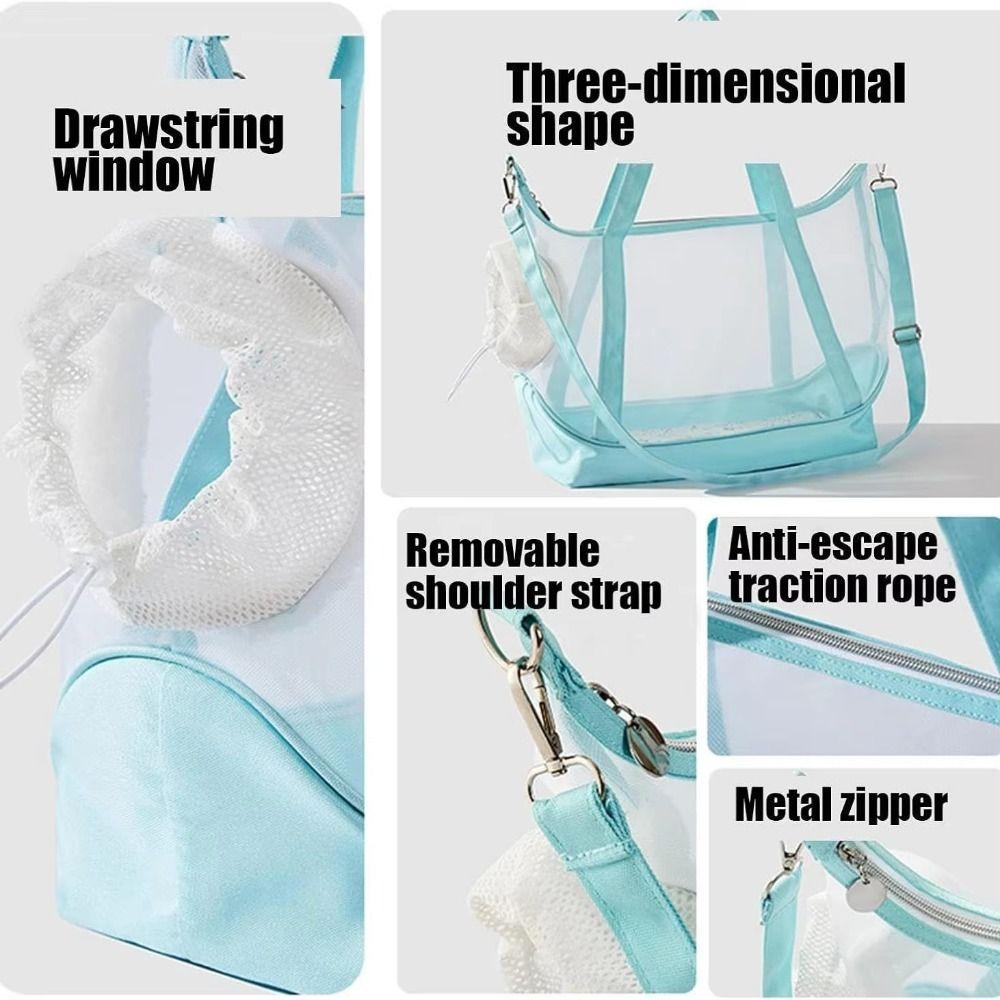 Ultralight Mesh Cat Carrier Large Space Cat Transport Handbag Comfortable Travel Pet Backpacks  Dog