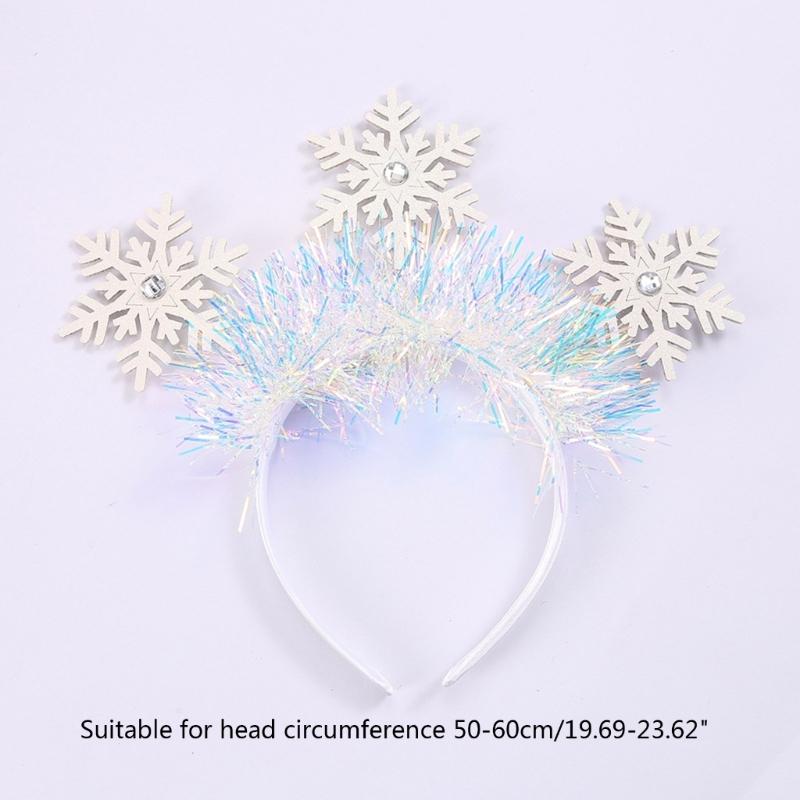 Fascia da Capo Nevicata di Natale per Donna, Carini Ornamento per Capelli Brillante per Ragazze per Diretta