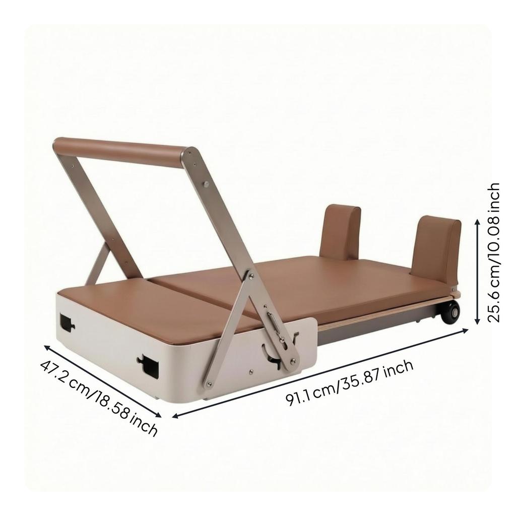 Pilates Core Bed Space-Saving with Wheels Portable for Home Gym