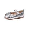 Girls Leather Shoes for Party Wedding Children Shallow Pleated Shoes Kids Flats Moccasins Shoes Anti-Slippery 2024 Autumn Spring