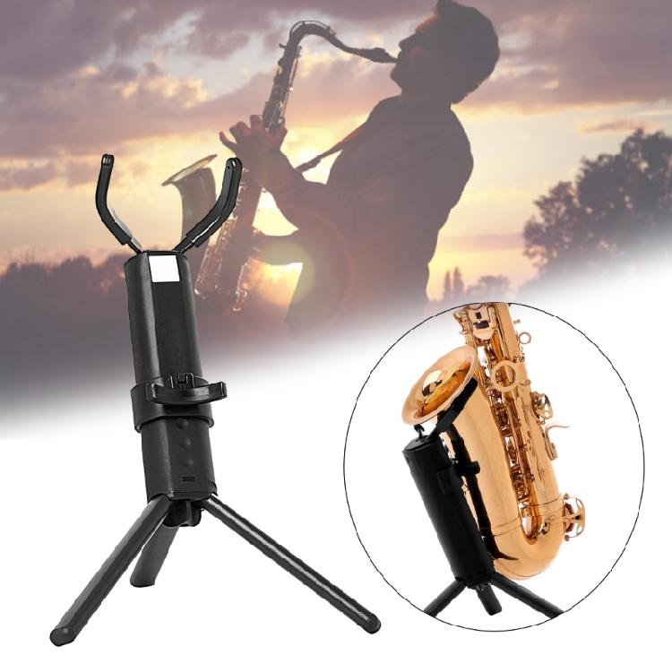 Faltbarer Saxophonständer Tenorsaxophonständer Verstellbare Kunststoff-Dreibeinstativbasis