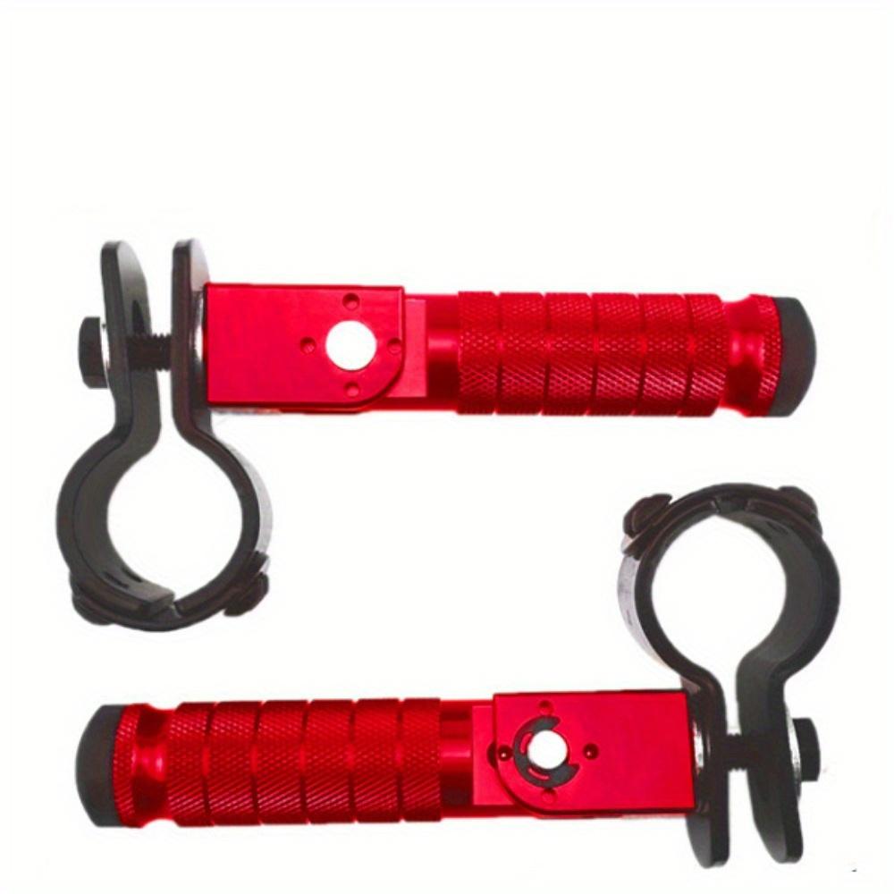 1 Pair Motorcycle Refitted Pedal CNC Aluminum Alloy Folding Pedal Electric Vehicle Safety Guard Bar with Foot Nails