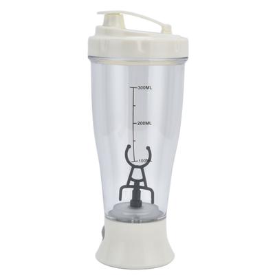 Taza Mezcladora Eléctrica Simple 350ml Botella para Batir Café Leche Taza Agitadora AutomáticaBlanco