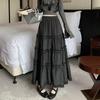 Sweet Wind White Lace Cake Skirt Women's Spring and Summer High Waist Age-reducing Fungus Edge Dress