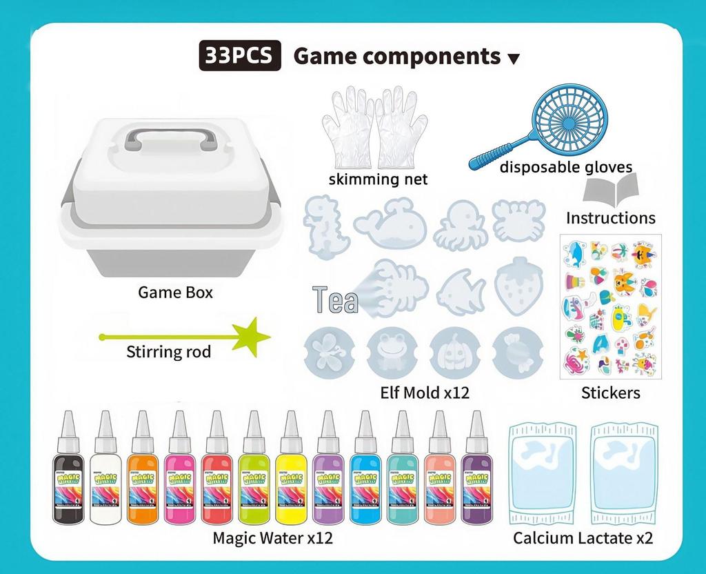 Magic Water Sprite DIY Hydrogel Set: Handmade Watercolor Doodle Toy